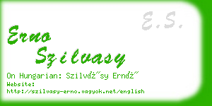 erno szilvasy business card